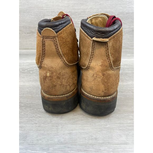 Dexter Women's Bootie Biker Combat Hiking Vintage Heel Boot Suede 7M Brown Shoes - Picture 4 of 11